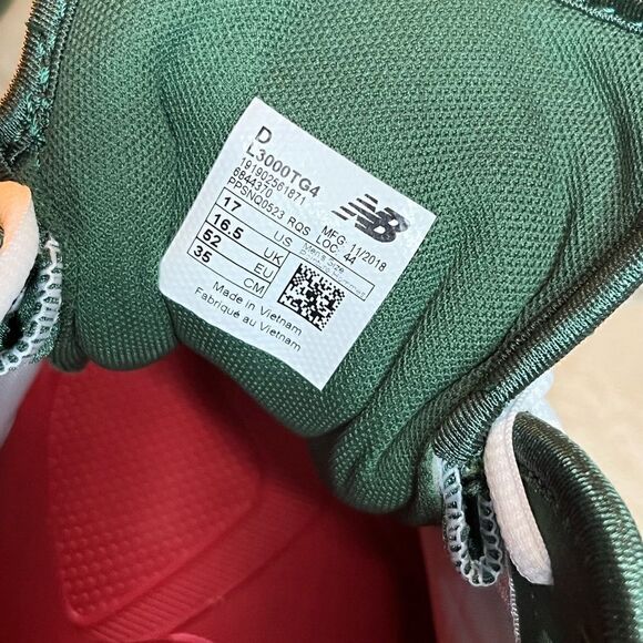 New Balance 3000 V4 Metal Baseball Cleats Green/White sz 17 - Picture 6 of 6